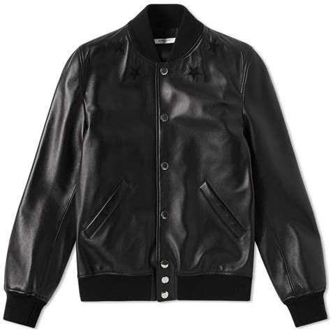 givenchy star leather bomber jacket